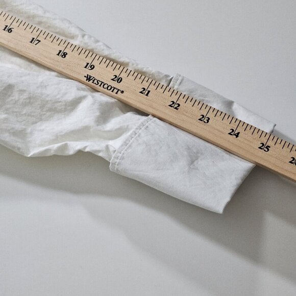 Red Label Hilfiger Denim Shirt Men L Cream Khaki LS Y2K Pearl Button Up Boho VTG - Picture 6 of 16